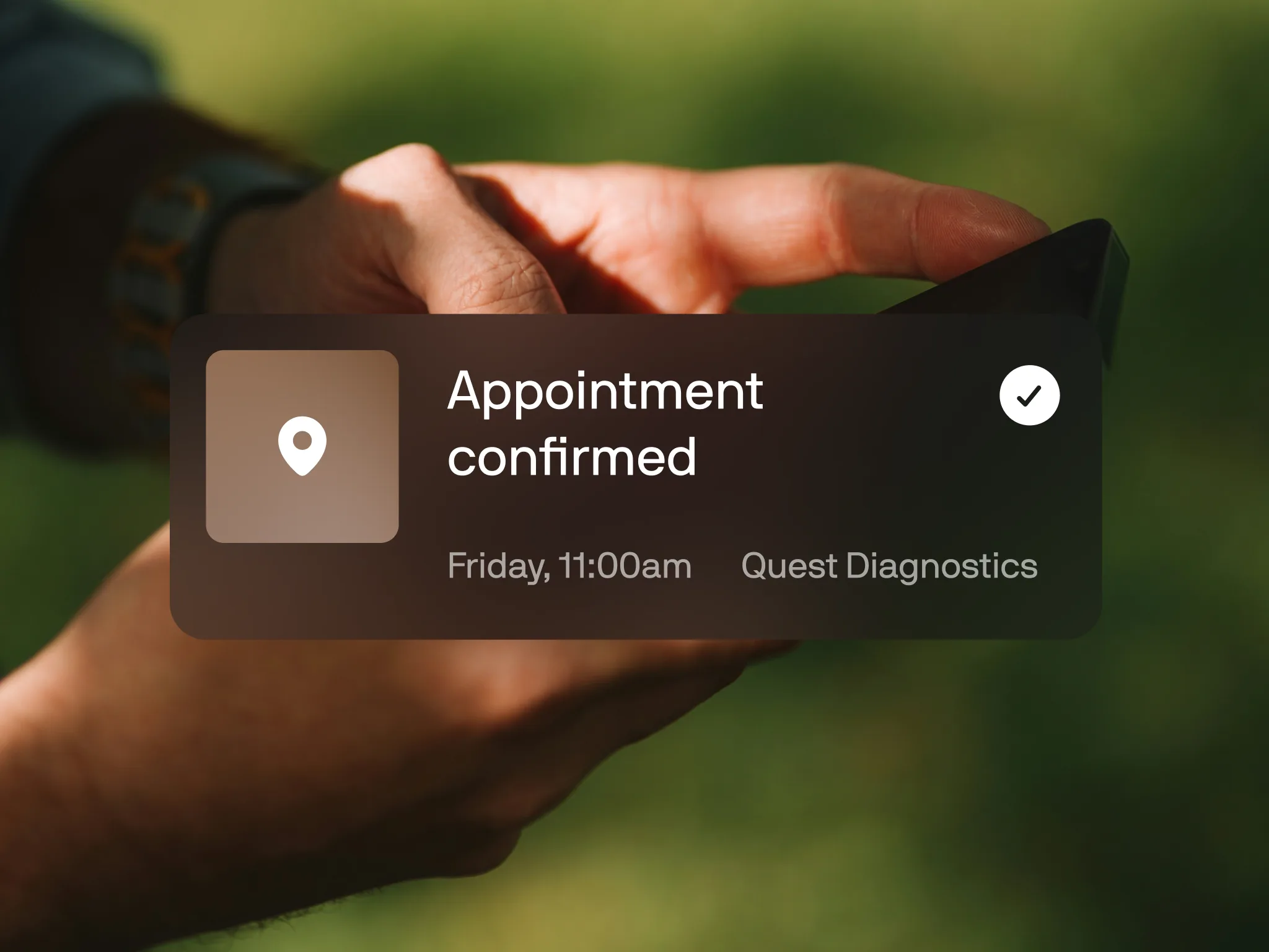 Appointment confirmed health check